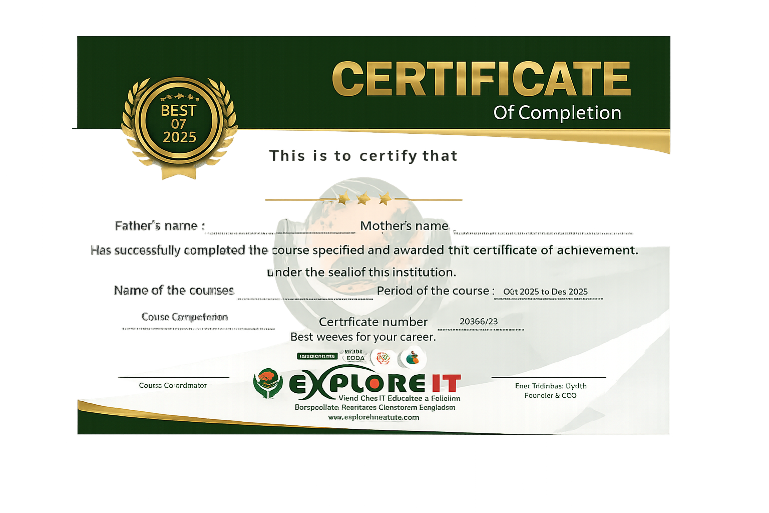 Explore IT Certificate